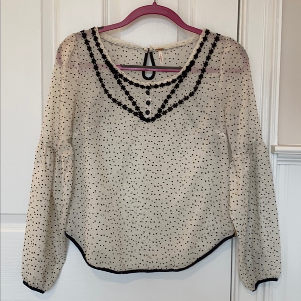 Free people polka dot blouse - XS